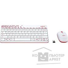 Logitech 920-008212  Wireless Combo MK 240 Nano White-red