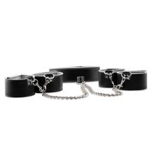 Shots Media BV Чёрно-белый двусторонний комплект для бандажа Reversible Collar   Wrist   Ankle Cuffs