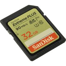 Карта памяти   SanDisk Extreme Plus   SDSDXWF-032G-GNCIN   SDHC Memory  Card  32Gb  UHS-I U3