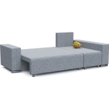 Смарт Диван угловой Маркиз Серая рогожка Еврокнижка