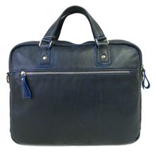 Синяя кожаная сумка KSK 7201