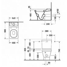 Унитаз-компакт Duravit 2ND Floor 2106090000