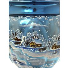 Набор самовар электрический 3 литра с художественной росписью "Зимний вечер" с автоматическим отключением при закипании, арт. 155648а