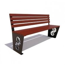 Скамейка садовая «РАКУШКА» без подлокотников (2,0 м)