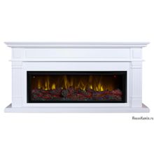 Каминный комплект Islandia (белый) с электрокамином RealFlame Beverly 1000