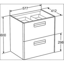 Тумба с раковиной Roca Gap 60, белый глянец, ZRU9302879