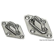 Osculati SS plate bridge ring 50x80 mm, 39.132.08