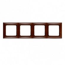 Рамка 4 поста VALENA CLASSIC, дерево тонированное |  код. 770314 |  Legrand