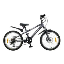 NOVATRACK Extreme 20" (6ск, стал, аморт.вилка, диск, Shimano)(20SH6D.EXTREME.BK7, черный, 117618)