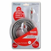 межблочный аудио кабель DeLink Grey Jack 3.5 M - Jack 3.5 M, 5 м, 35PP50P