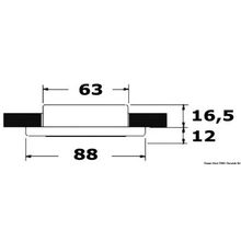 Osculati Vega spotlight polished SS 16 LEDs, 13.433.11