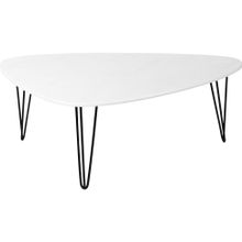 Слайн Стол журнальный Калифорния Престон белый бетон