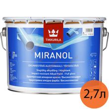 ТИККУРИЛА Миранол база А белая эмаль алкидная (2,7л)   TIKKURILA Miranol base A эмаль алкидная высокоглянцевая (2,7л)