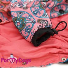 Дождевик для собак ForMyDogs девочка розовый-голубой 238SS-2017 F
