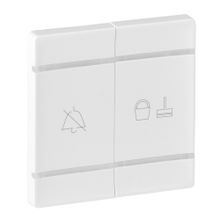 Valena LIFE MyHome.Лицевая панель двойная для механизмов BUS SCS.С символами "Не беспокоить" и "Убрать номер".2 модуля.Белая | код 754930 | Legrand