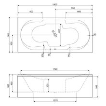 Универсальный комплект ног для прямоугольных акриловых ванн Cezares LEG-KIT-100