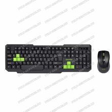 Клавиатура + мышь SmartBuy SBC-230346AG-KN (USB) беспроводная, черно-зеленая