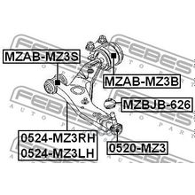 Рычаг Подвески | Перед Лев | Mazda 3 Bk 2003-2008 Febest арт. 0524MZ3LH