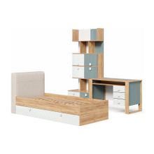 Алмаз. Любимый дом Модекс-2 Детская спальня №19 (Дуб золотой Белый Голубой)