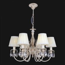 Eurosvet 10012 6 белый с золотом прозрачный хрусталь Strotskis