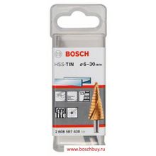 Bosch Ступенчатое сверло HSS-TiN 6-30 мм 13 ступеней (2608587430 , 2.608.587.430)