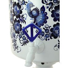 Комплект "Гжель": самовар электрический 45 литров с автоматическим отключением и заварочный чайник, арт. 110919