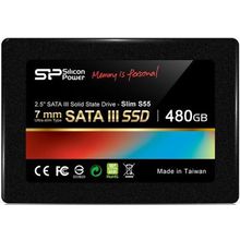 Tвердотельный накопитель Silicon Power SSD 480Gb S55 SP480GBSS3S55S25 {SATA3.0, 7mm}