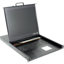 Коммутатор   Procase   E1901   1U выдвижная однорельсовая PS 2 USB консоль  с  LCD  19"