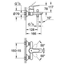 Смеситель Grohe BauEdge 23334000 для ванны с душем