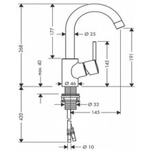 Смеситель Hansgrohe Talis S 32070000 для раковины