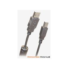 Кабель соед. USB2.0 A вилка- USB B вилка, длина 1,8м     1 кольцо  BW1411