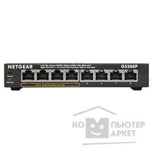 Netgear GS308P-100PES Коммутатор 8-портовый 10 100 1000 Мбит с , металлический корпус