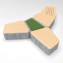 Скамейка бетонная UNI RSL