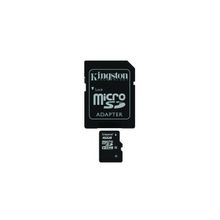 Флеш карта microsdhc 16gb class10 + adapter sd kingston (sdc10 16gb)