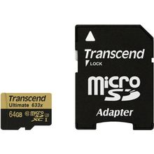 Карта памяти micro SDXC 64Gb Transcend Ultimate Class 10 UHS-I U3 633