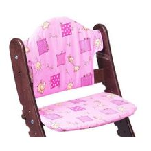 Комплект мягких подушек для растущего стула Два кота М1 Цвет розовый