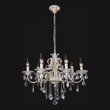 Eurosvet 3641 7 белый с золотом прозрачный хрусталь Strotskis