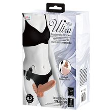 Baile Страпон с вагинальной пробкой и вибрацией Ultra Passionate Harness - 16 см. (карамель (темно-бежевый))