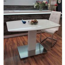 Стол раскладной B2469 белое стекло