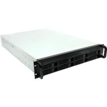 Корпус   Server Case 2U Procase  ES208-SATA3-B-0  Black 8xHotSwap SAS SATA, E-ATX, без БП
