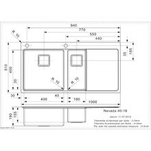 Мойка Reginox Nevada 40x18 LUX OKG Right (c box) L