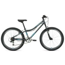 Подростковый горный (MTB) велосипед Titan 24 1.2 темно-серый бирюзовый 12" рама (2021)