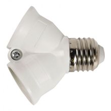 Переходник цокольный Е27-2xE27, белый, SmartBuy (SBE-A-E27-2E27)
