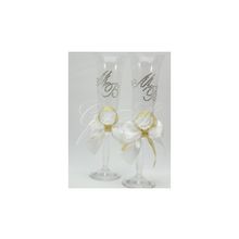 Свадебные бокалы со стразами Swarovski Gilliann Elegance GLS112 - набор из 2 шт.