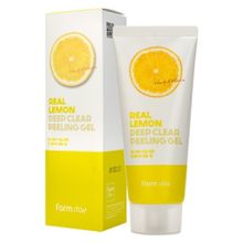 Гель отшелушивающий с экстрактом лимона FarmStay Real Lemon Deep Clear Peeling Gel 100мл