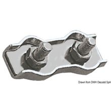 Osculati SS double clamp 8 mm, 04.512.08