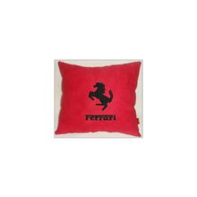  Подушка Ferrari красная вышивка черная