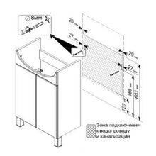 Triton Мебель для ванной Диана 60 L дверцы, зеркальный шкаф