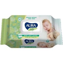 Aura Baby 100 салфеток в пачке