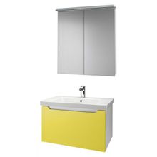 Dreja Тумба с раковиной Color 75 желтый глянец